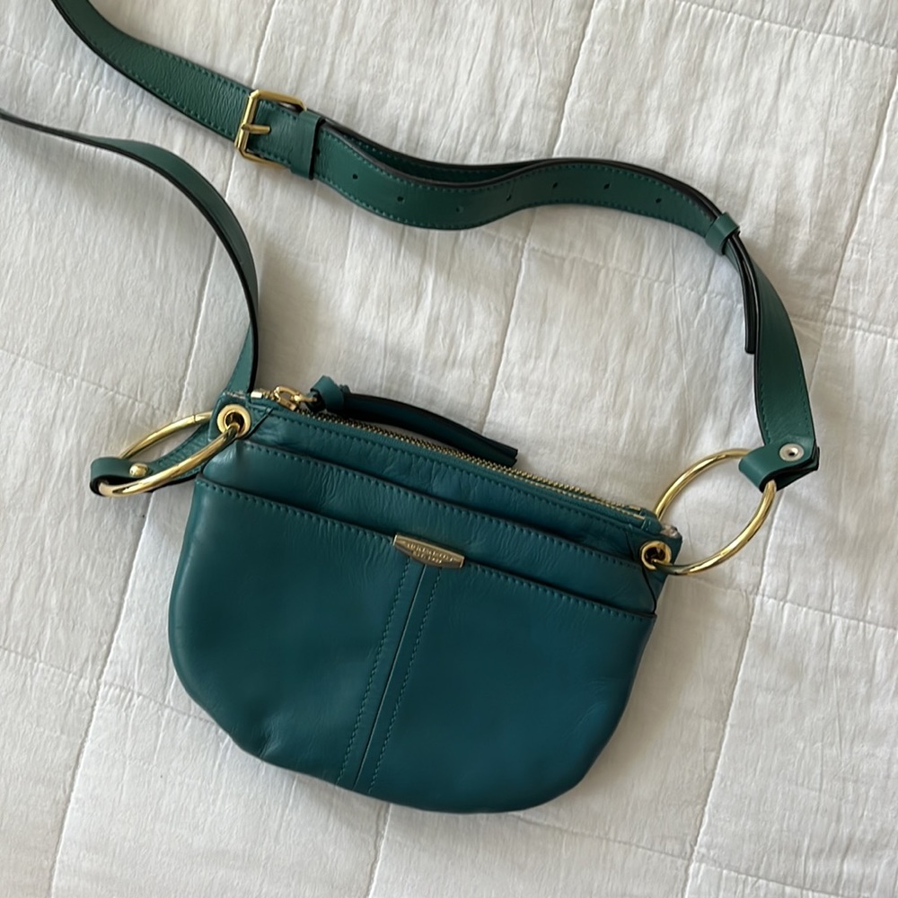 Teal Leather Crossbody - NEW